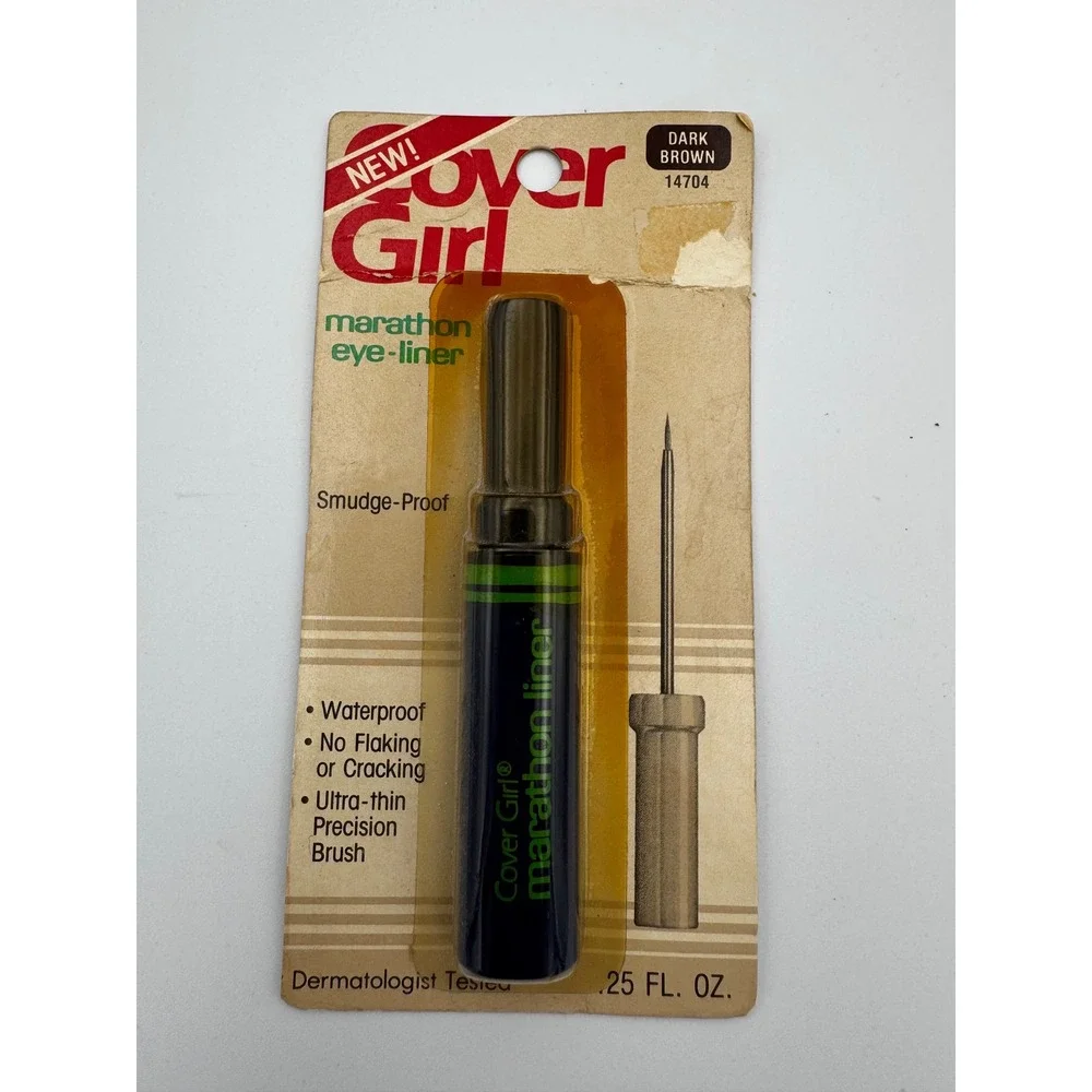 Vintage 1980s CoverGirl Marathon Eye-Liner - Dark Brown (New in Package)